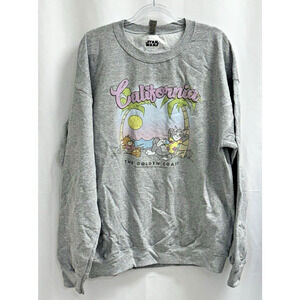 Tom & Jerry California Golden Coast Sweatshirt Light Gray Men's Size Large